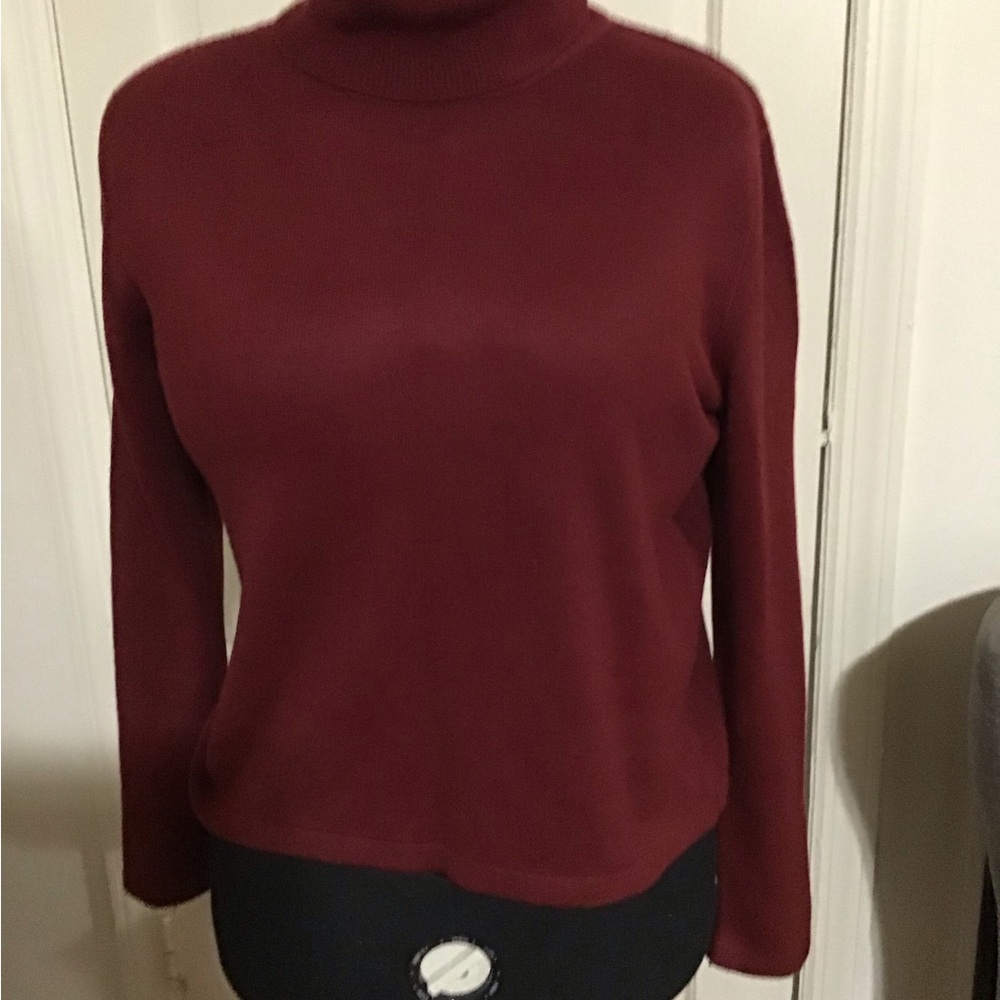 Burgundy Turtleneck Sweater